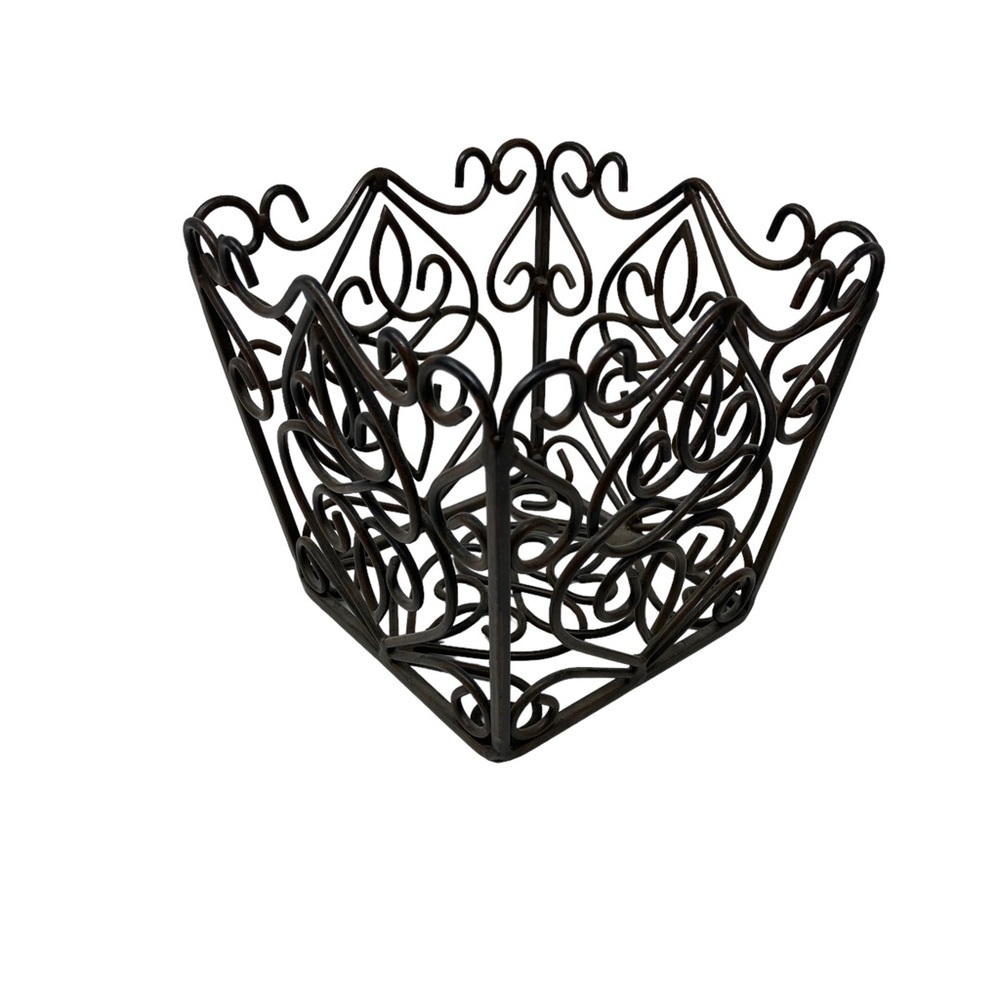 Southern Living at Home Small Wrought Iron | Metal Baskets 4.5”x4” - Picture 4 of 7
